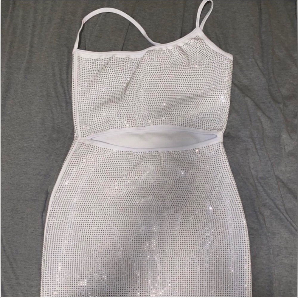 I AM GIA AURORA WHITE DIAMANTÉ DRESS - Picture 5 of 6